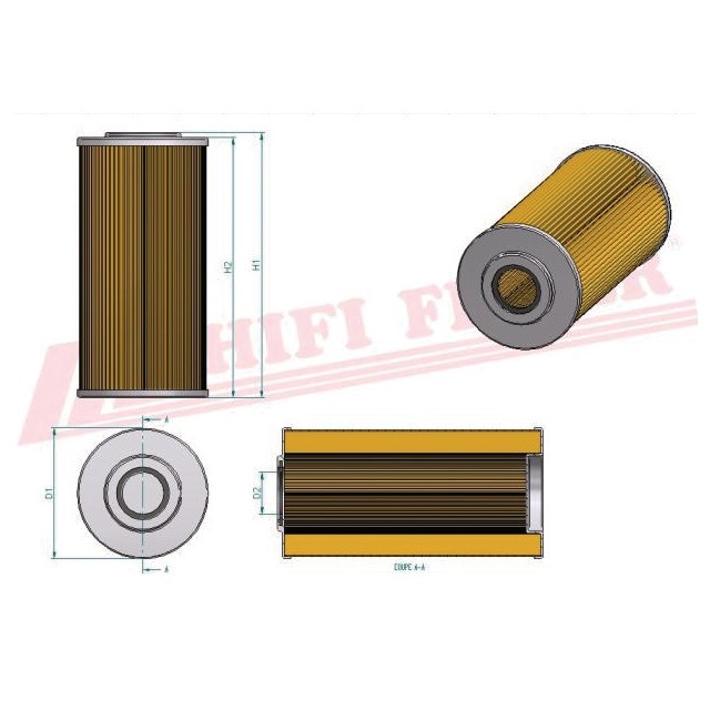Filtre Hydraulique SH 62167 Hifi Filter référence fournisseur HIFSH62167